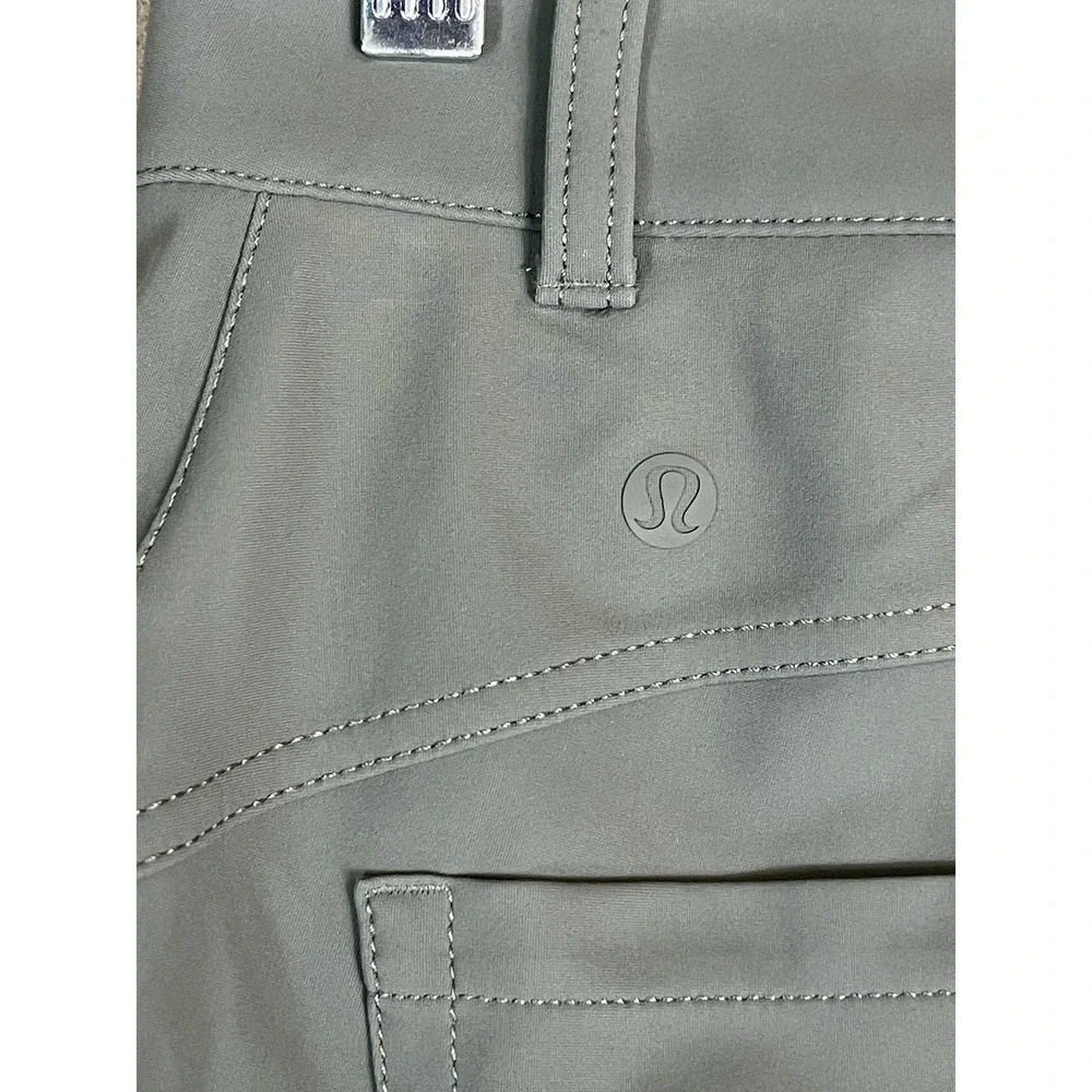 Lululemon Pants Womens 27 Green City Sleek 5 Pockets 7/8 Length Stretch Mid Rise